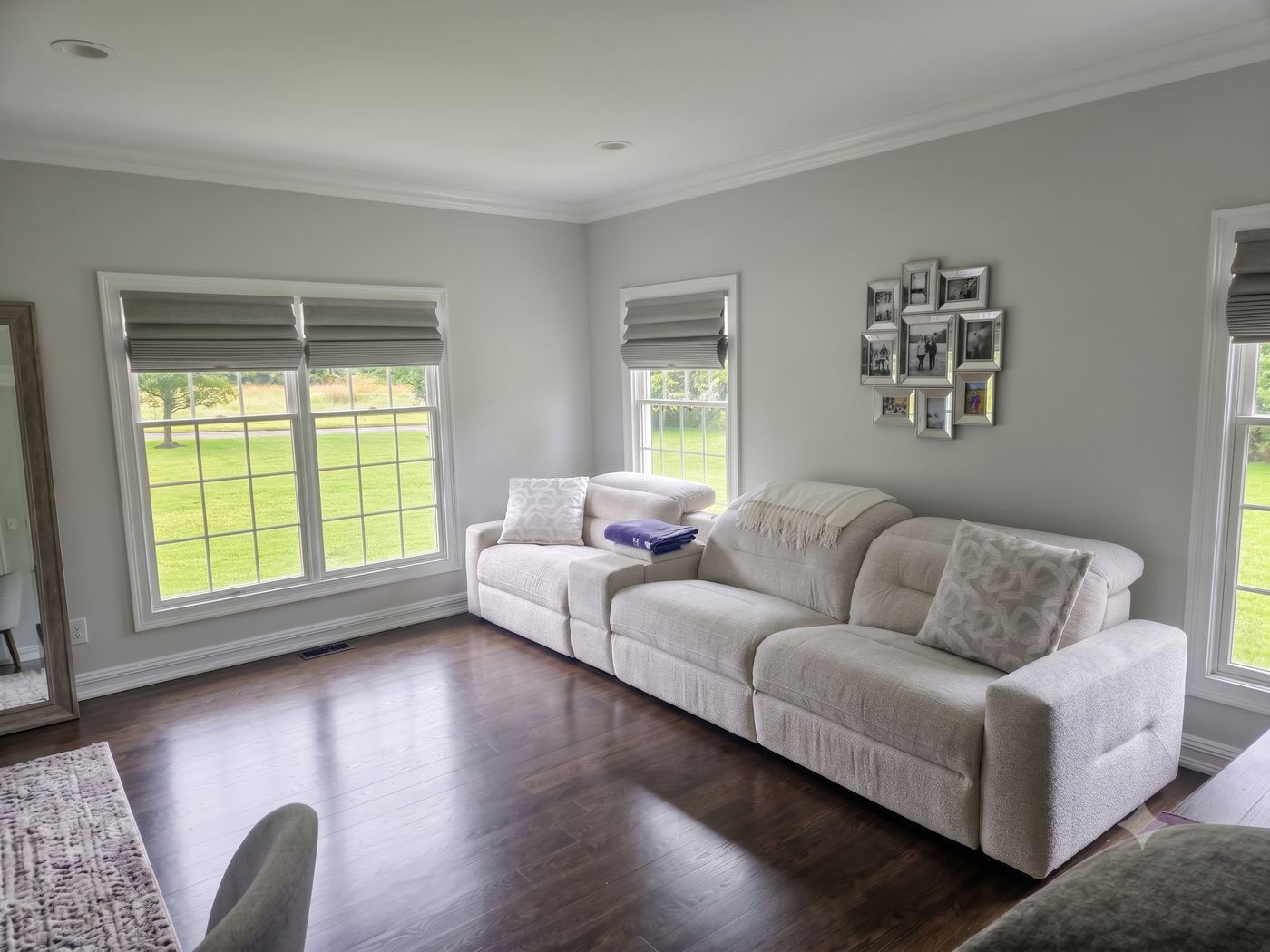 Freshly painted bright living room interior